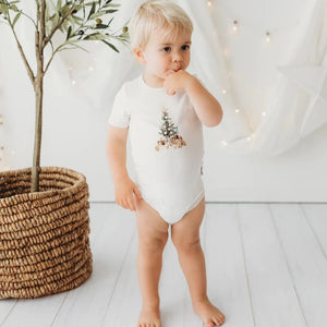 Glistening Tree Bodysuit - Eggnog