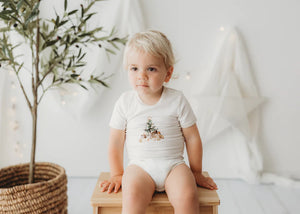 Glistening Tree Bodysuit - Eggnog