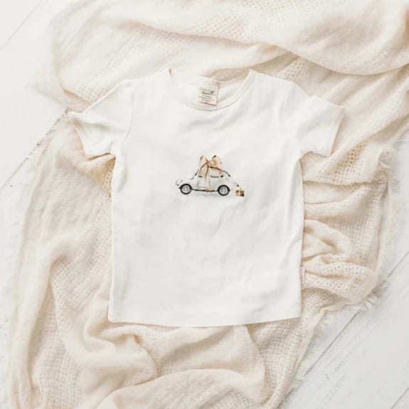 Beetle Bow Tee - Eggnog