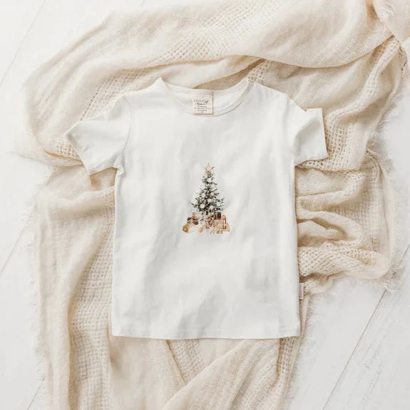 Glistening Tree Tee - Eggnog
