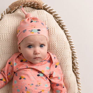 Floral Knot Beanie (Pink)