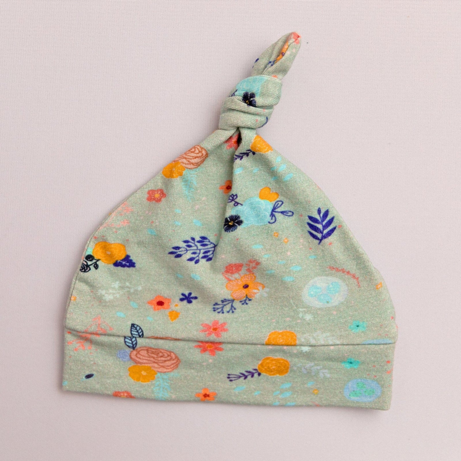 Floral Knot Beanie (Sage)