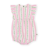 Antique Stripe Strawberry Lani Romper
