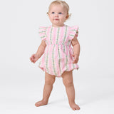 Antique Stripe Strawberry Lani Romper