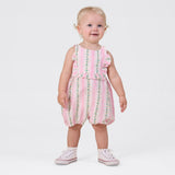 Antique Stripe Strawberry Bubble Romper