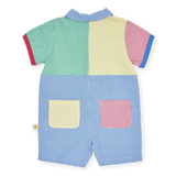 Gingham Colour Block Romper