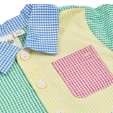 Gingham Colour Block Romper