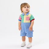 Gingham Colour Block Romper