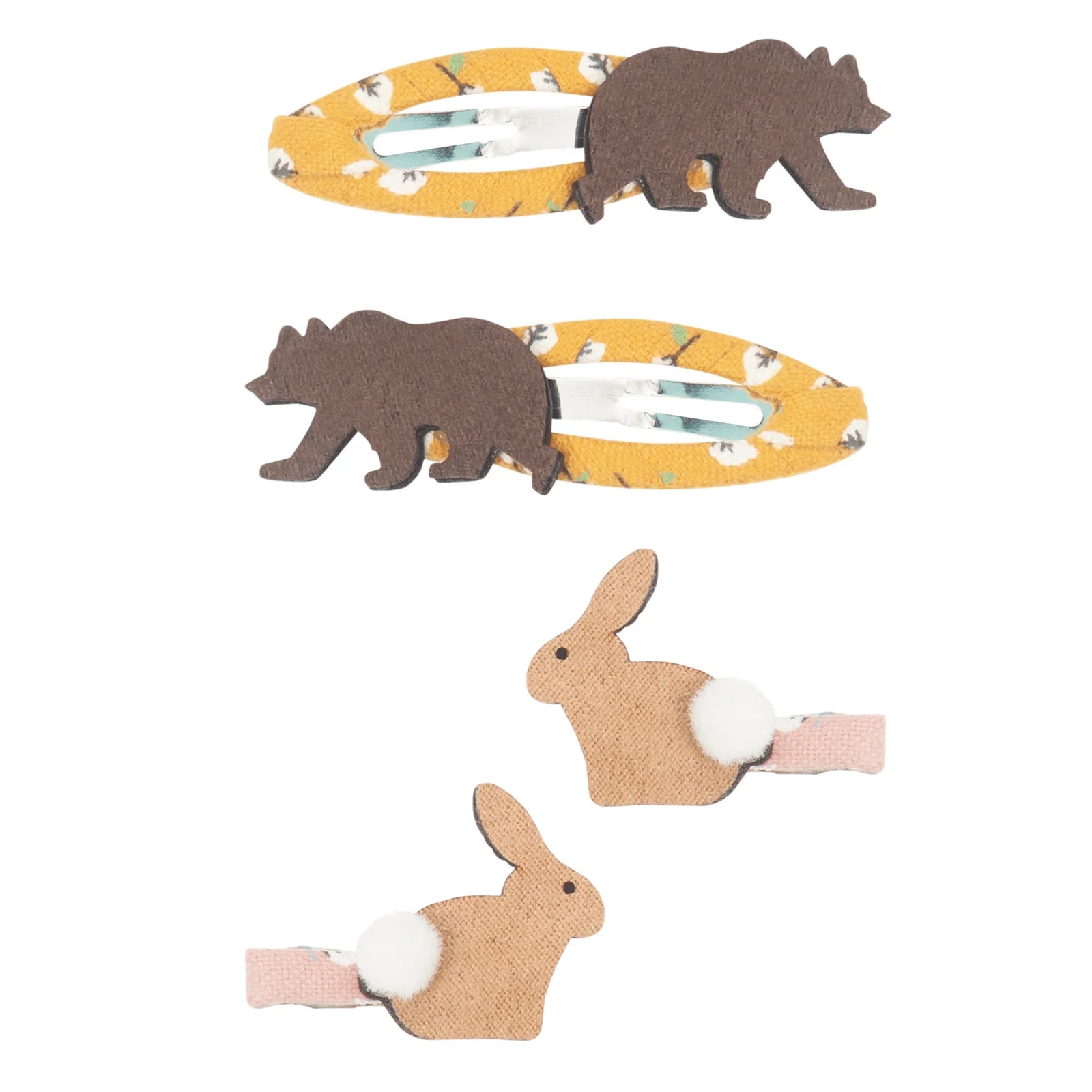 Bunny Bear Clips - Chestnut