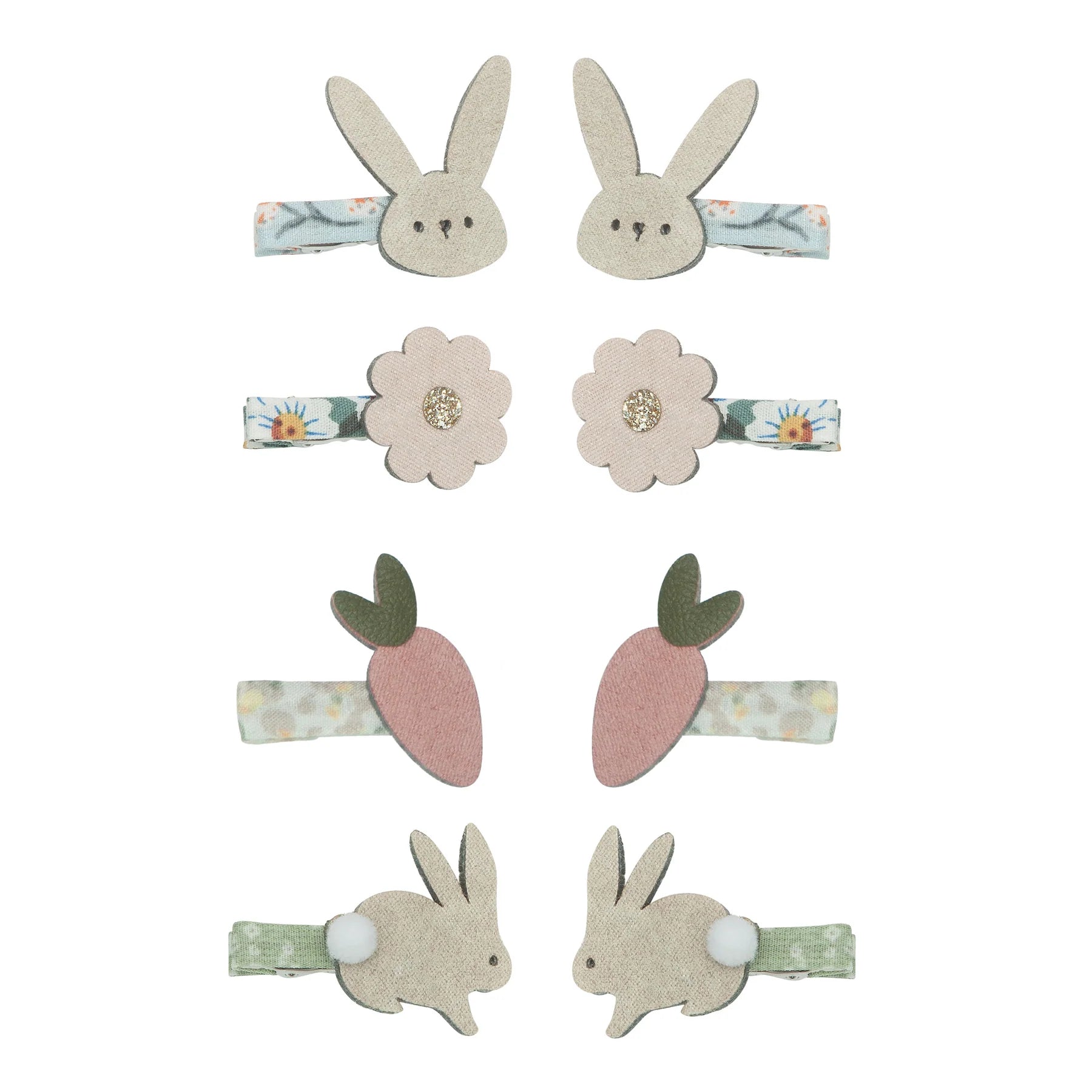 Bunny & Flower Clips - EASTER