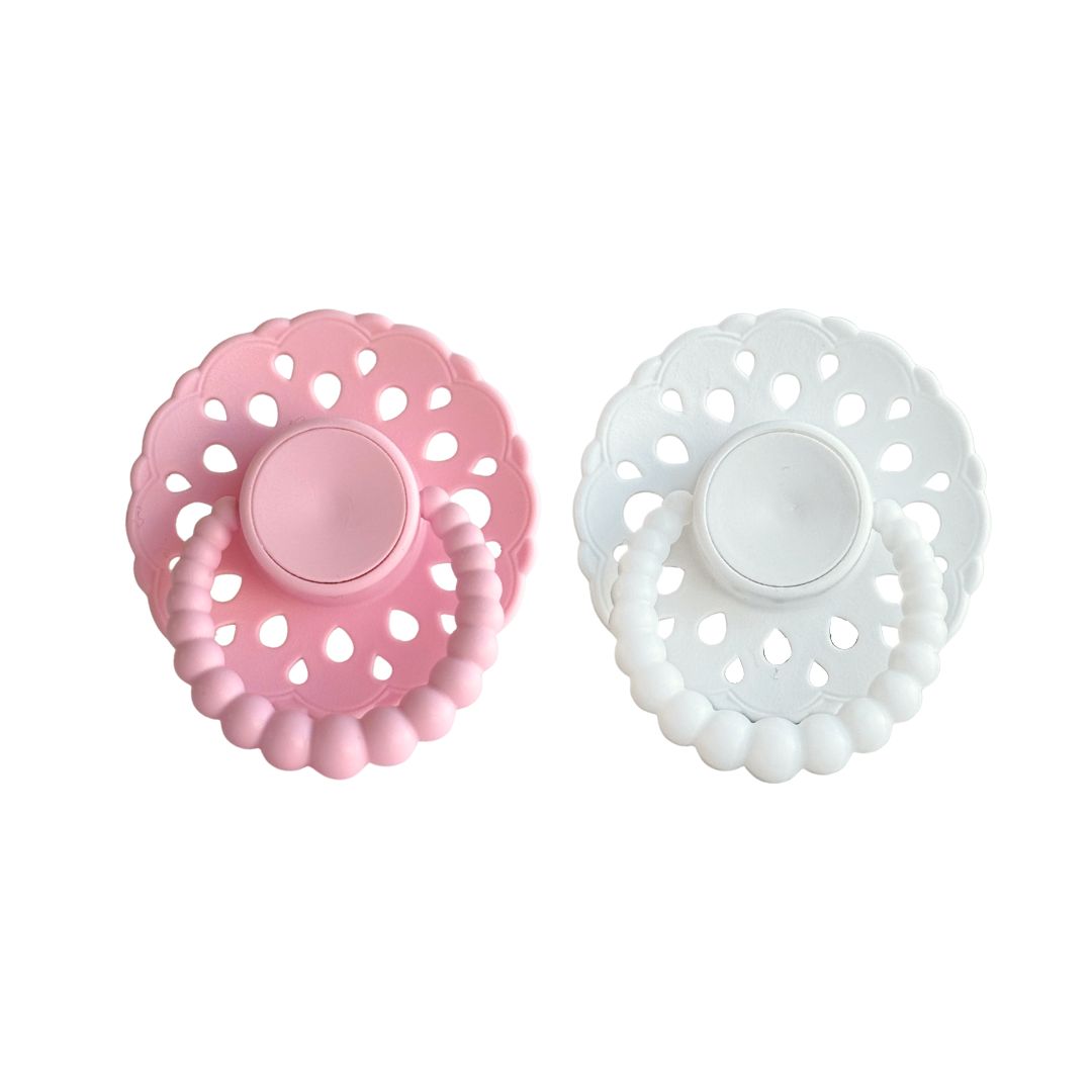 Bubble Dummies Bloom (White & Baby Pink)