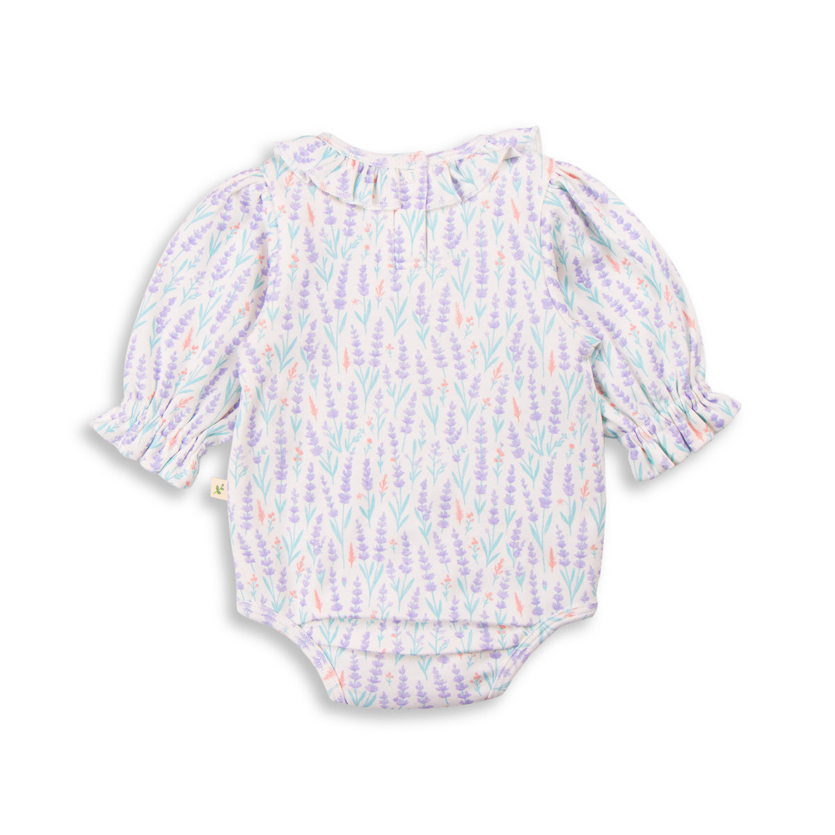 Frill Neck Bodysuit - Lavender Fields
