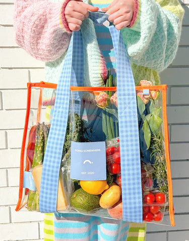 Blue & Orange Cheeky Tote Bag