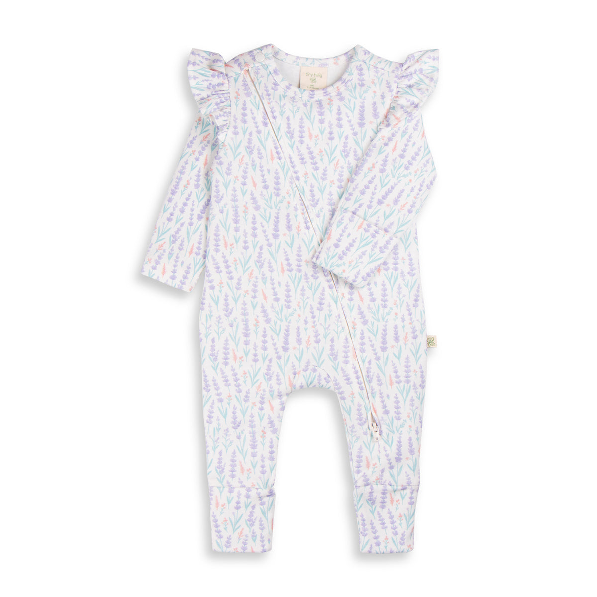 Frill Zipsuit LS - Lavender Fields