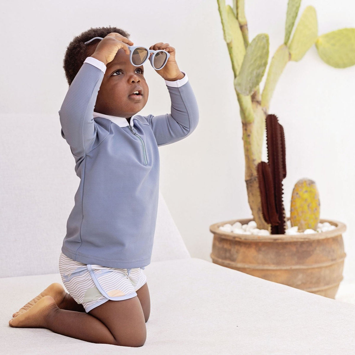 Whale Blue Rib Rashie