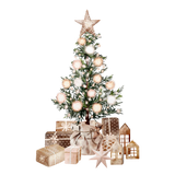 Glistening Tree Bodysuit - Eggnog