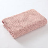 Mixed Weave Knit Blanket (Dusky Pink)