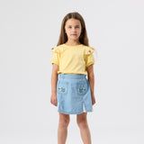 Flounce Shoulder Strawberry Top