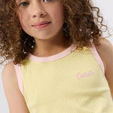 Embroidered Colour Pop Rib Singlet