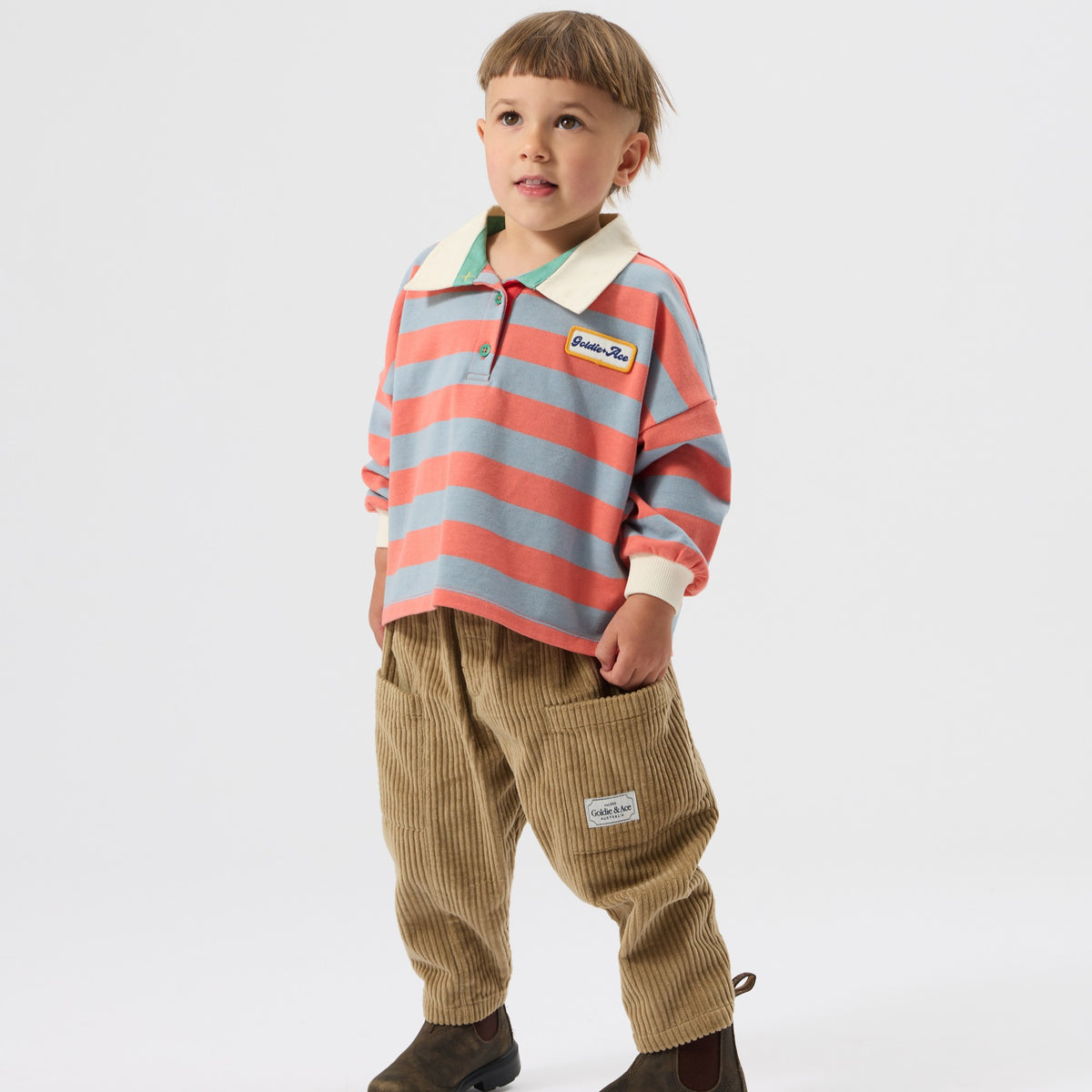 Rugby Stripe Terry Sweat Top