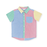 Gingham Colour Block Holiday Shirt