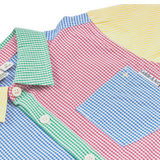 Gingham Colour Block Holiday Shirt
