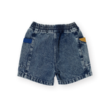 Colour Block Vintage Denim Shorts
