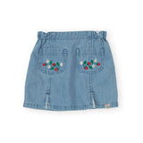 Wild Strawberry Chambray Skirt