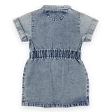 Piper Pinstripe Denim Belted Dress
