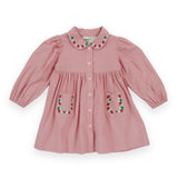 Wild Strawberry Corduroy Collar Dress