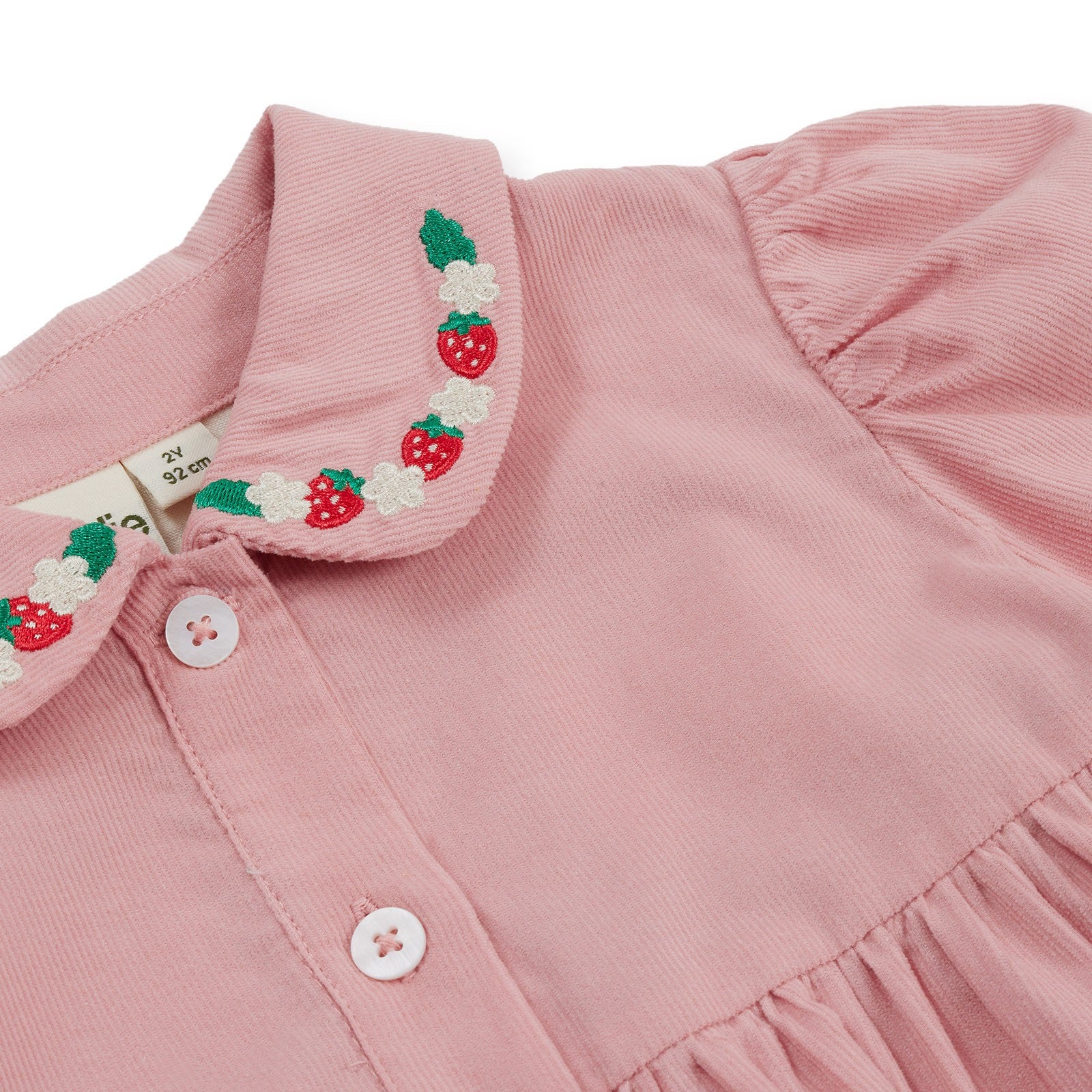 Wild Strawberry Corduroy Collar Dress