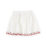Scallop Hem Strawberry Skirt