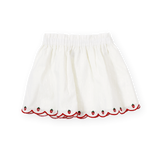 Scallop Hem Strawberry Skirt