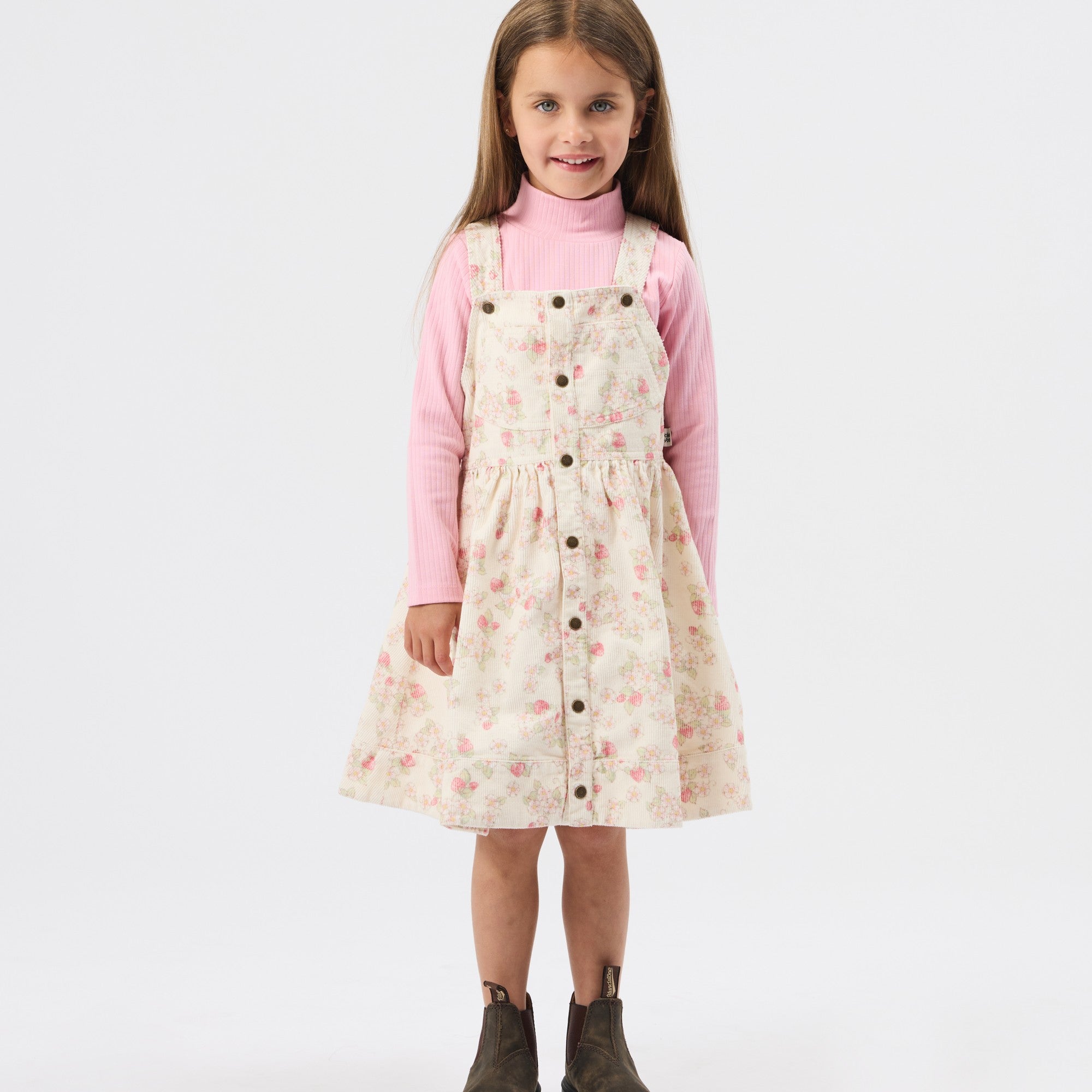 Strawberry Fields Pinafore Dress