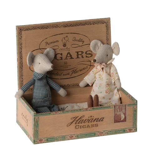 Grandma & Grandpa Mice in Box