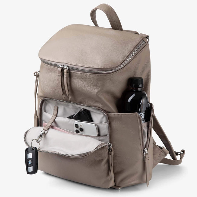 The Frankie Everyday Backpack - Leather (Taupe)
