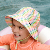 Ponytail Swim Bucket Hat - Rainbow