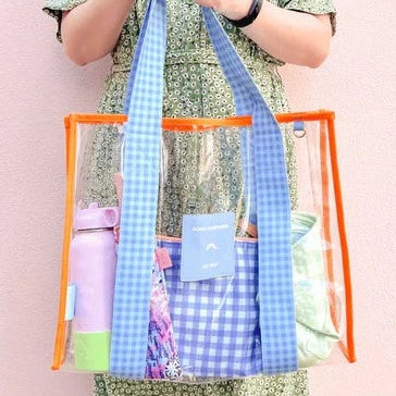 Blue & Orange Cheeky Tote Bag