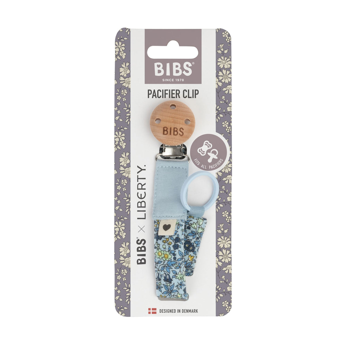 Liberty Pacifier Clip (Lawn/Baby Blue)