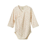 Long Sleeve Kimono Pointelle Bodysuit (Dandelion)