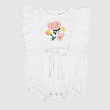 Mia Playsuit (White Flower)