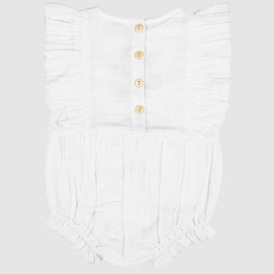 Mia Playsuit (White Flower)