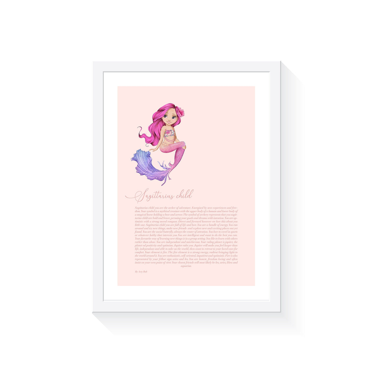 Mermaid Zodiac A4 Print (Sagittarius)