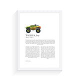 Monster Truck Zodiac A4 Print (Taurus)