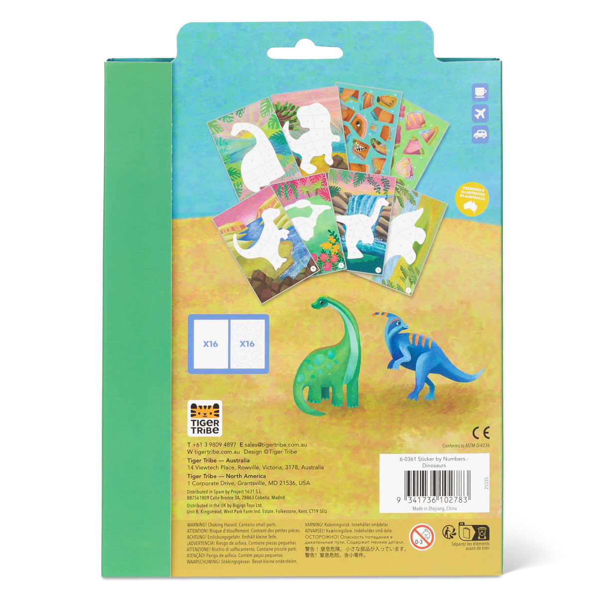 Sticker By Numbers - Dinosaurs