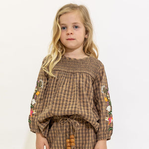 AMELIA TOP - COFFEE/BLACK