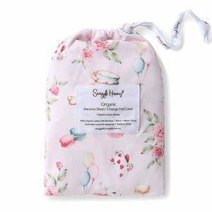 Alice`s Tea Party Bassinet Sheet/Change Pad Cover