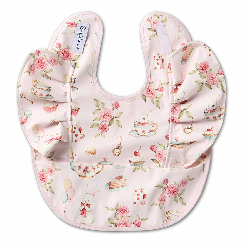 Alice`s Tea Party Snuggle Bib