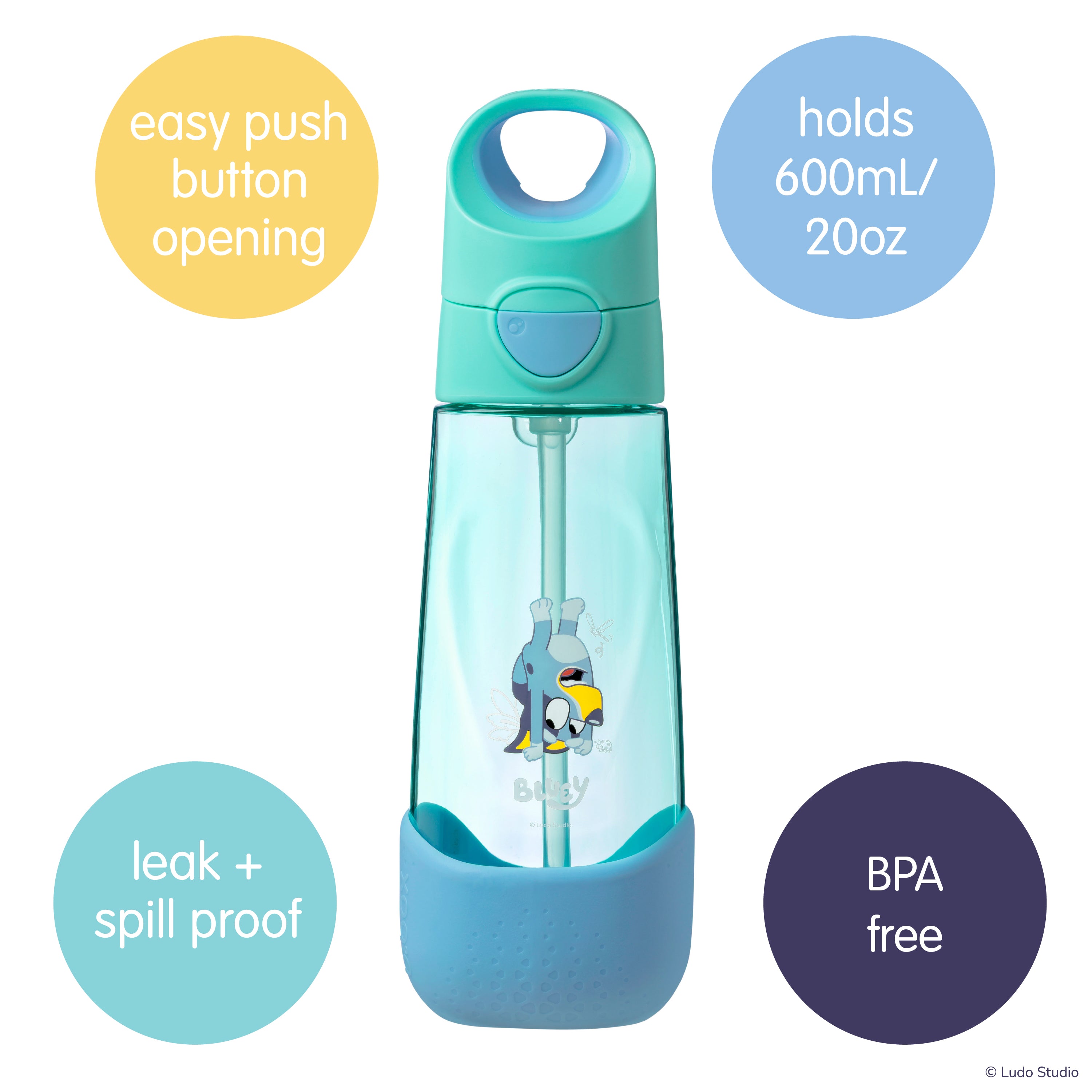 Tritan Drink Bottle 600ml (Bluey S2)