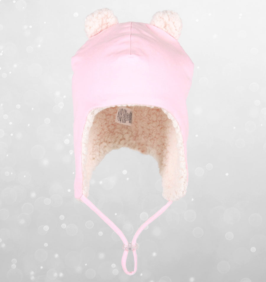 Teddy Fleecy Beanie (Baby Pink Marle)